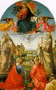 Domenico Ghirlandaio Christ in Heaven with Four Saints and a Donor oil painting reproduction